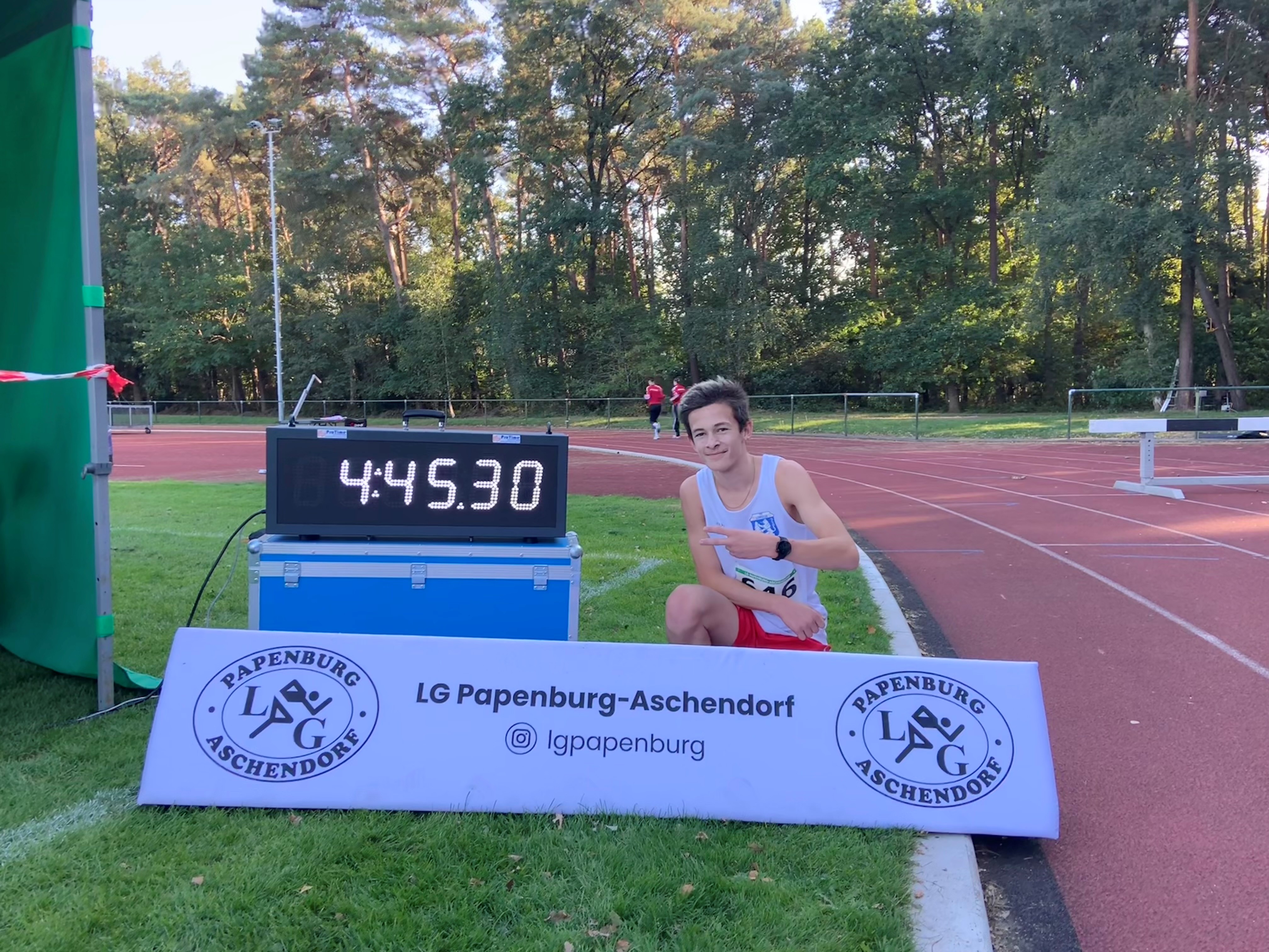 Schnellster 14-Jähriger 1.500 m Hindernissläufer des Saarlandes: Johannes Bach